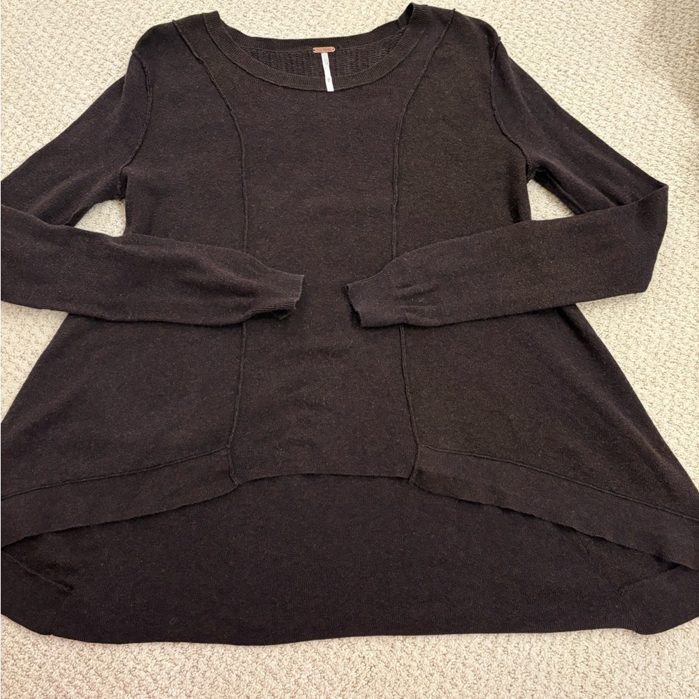 Free People Brown Crew Neck Sweater - Picture 6 of 7